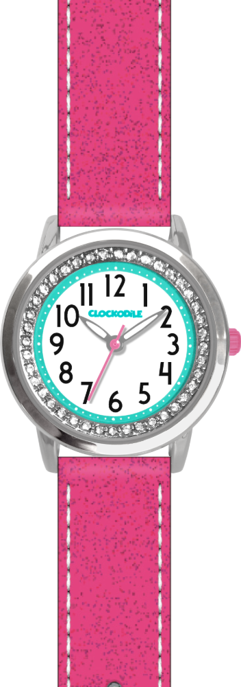 CLOCKODILE Růžové třpytivé dívčí dětské hodinky se kamínky CLOCKODILE SPARKLE CWG5120