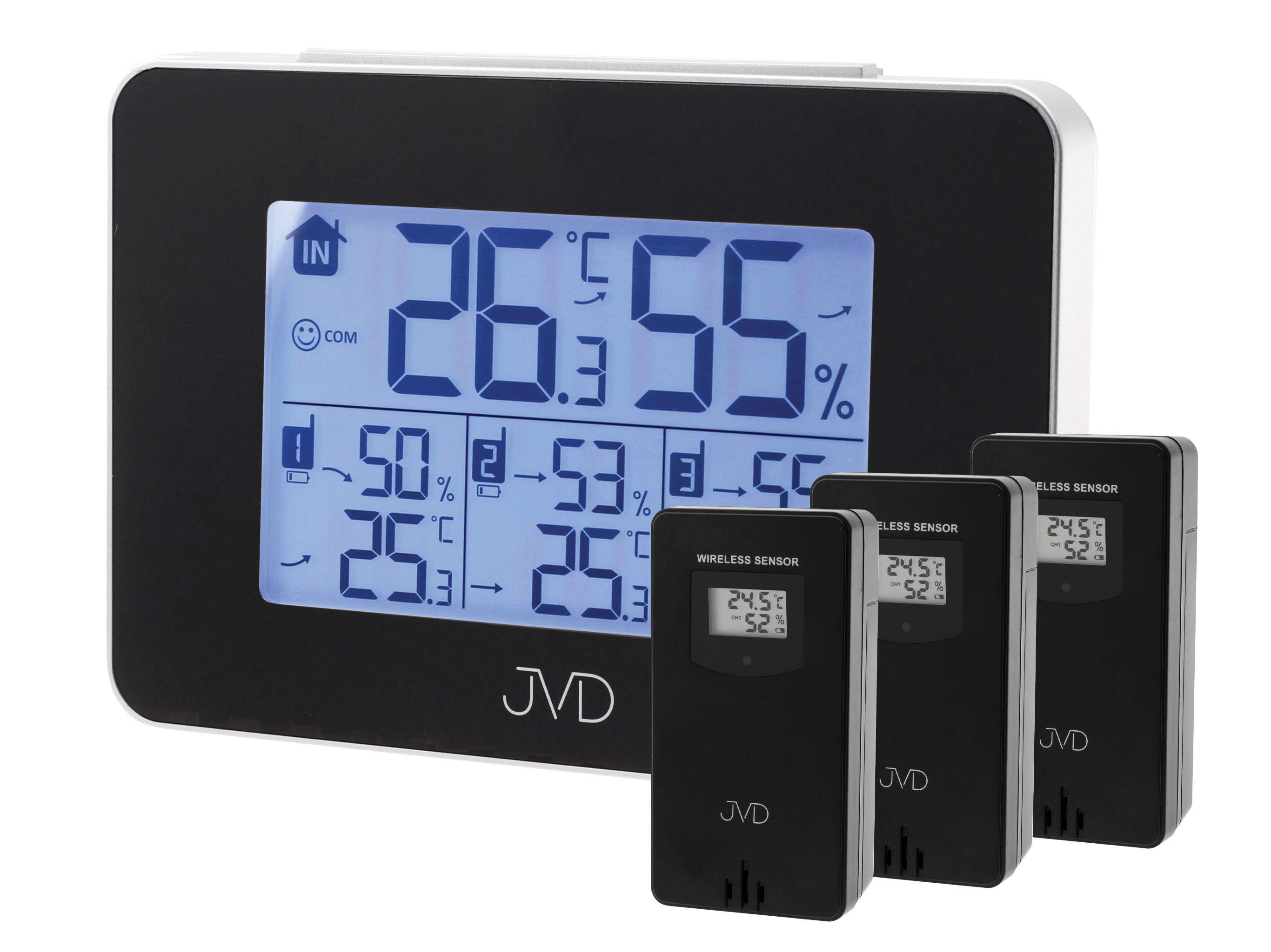 Digitální vnitřní a venkovní teploměr JVD T3364.2