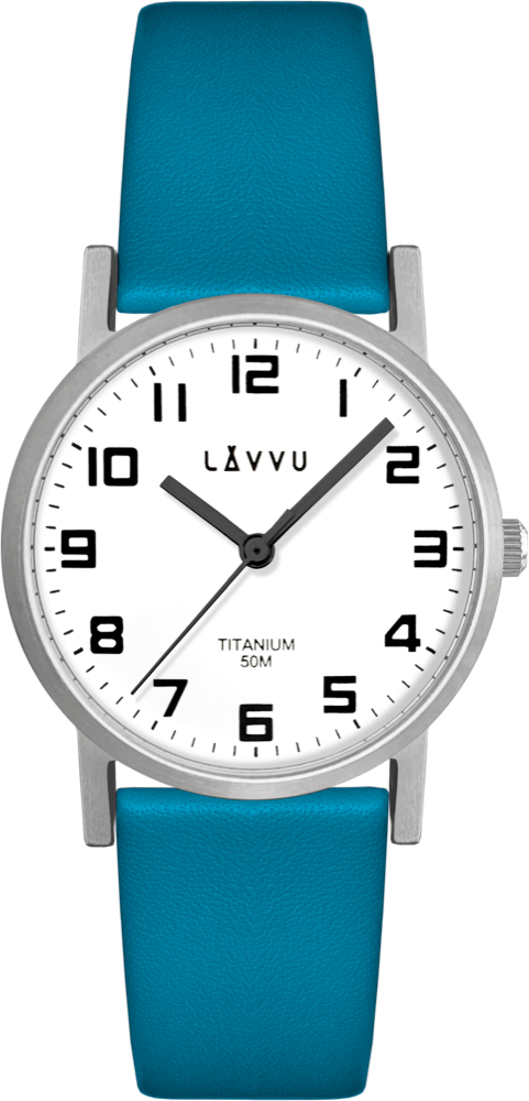 LAVVU Stříbrné dámské titanové hodinky MANDAL LWL5033