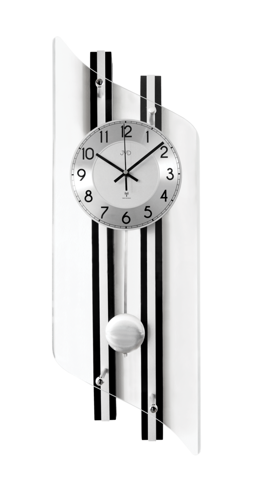 JVD Designové rádiem řízené kyvadlové skleněné hodiny (pendlovky) NR22029/98