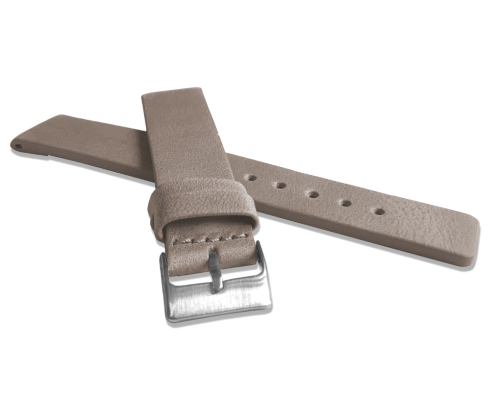 LAVVU Béžový hladký řemínek PLAIN z luxusní kůže Top Grain - 18 LSCUF18