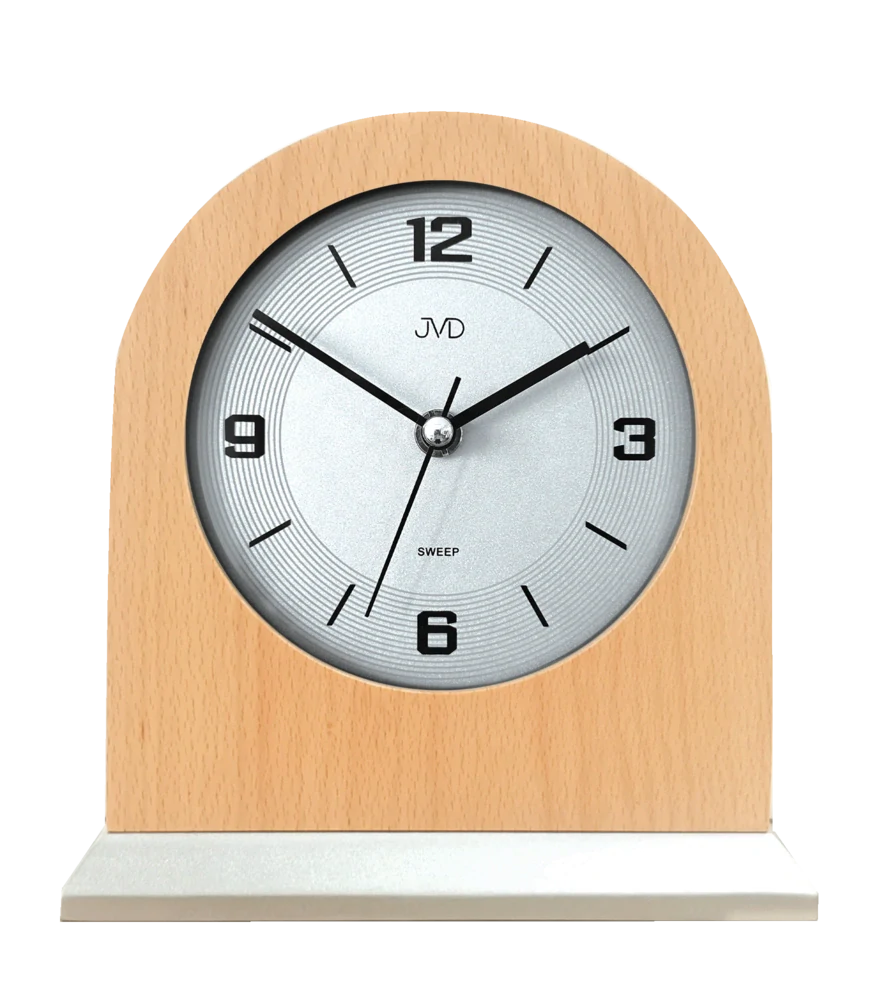 JVD Dřevěné netikající tiché stolní retro hodiny JVD HS24012/68
