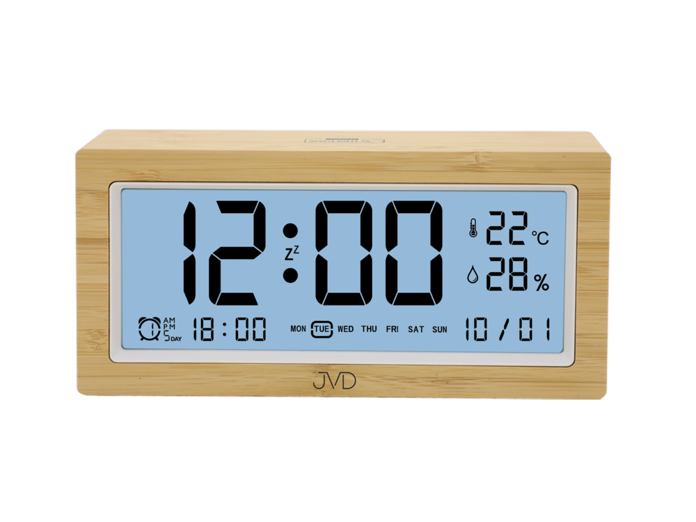 JVD Svítící digitální budík JVD SB2897 v imitaci dřeva