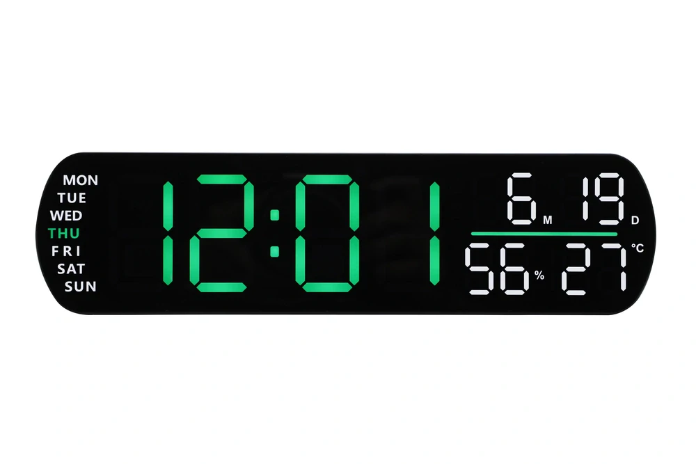 JVD Digitální moderní budík do el. sítě JVD SB5512.2 se zelenými LED číslicemi
