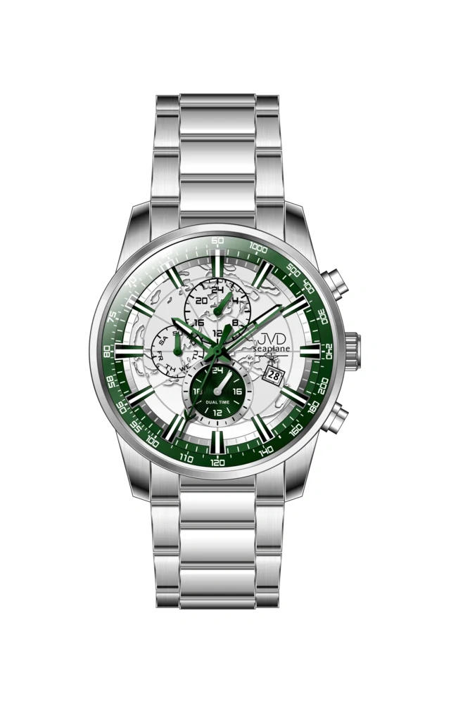JVD Pánské ocelové vodotěsné ocelové hodinky - chronograf JVD JE1018.1