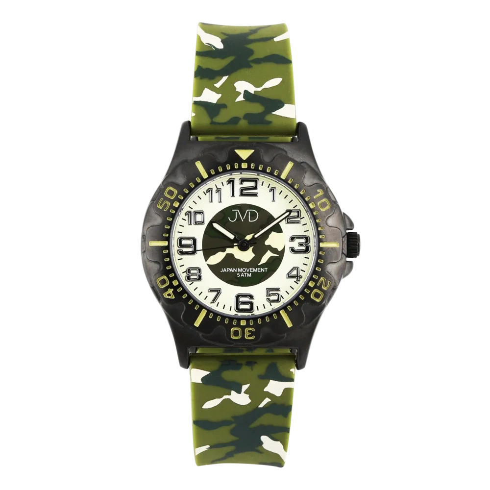 JVD Dětské chlapecké maskáčové sportovní hodinky JVD JZ8005.1