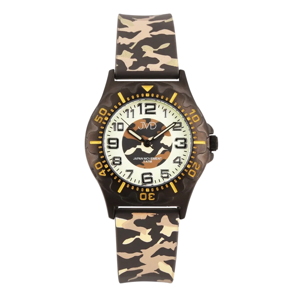 JVD Dětské chlapecké maskáčové sportovní hodinky JVD JZ8005.3
