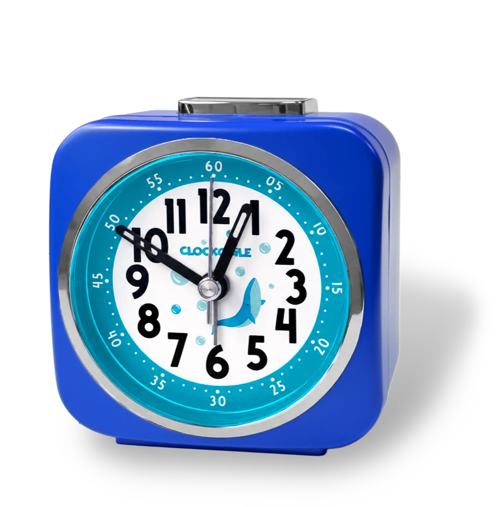 CLOCKODILE Modrý dětský budík MOŘSKÝ SVĚT - 3 ROKY ZÁRUKA! CAS3003