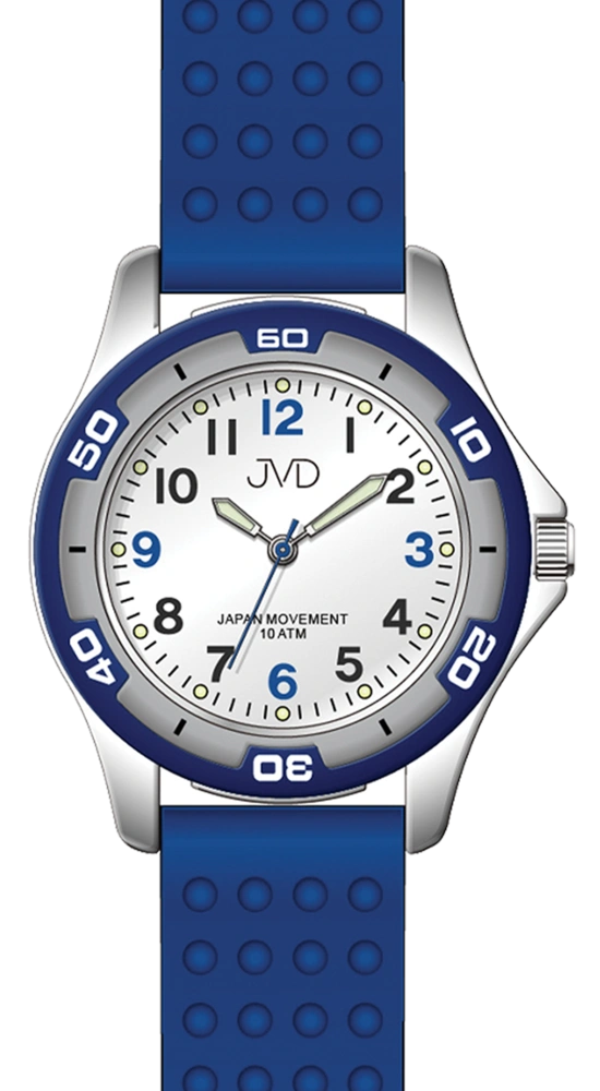 JVD Sportovní odolné dětské chlapecké vodotěsné hodinky JVD J7185.5 - 10ATM