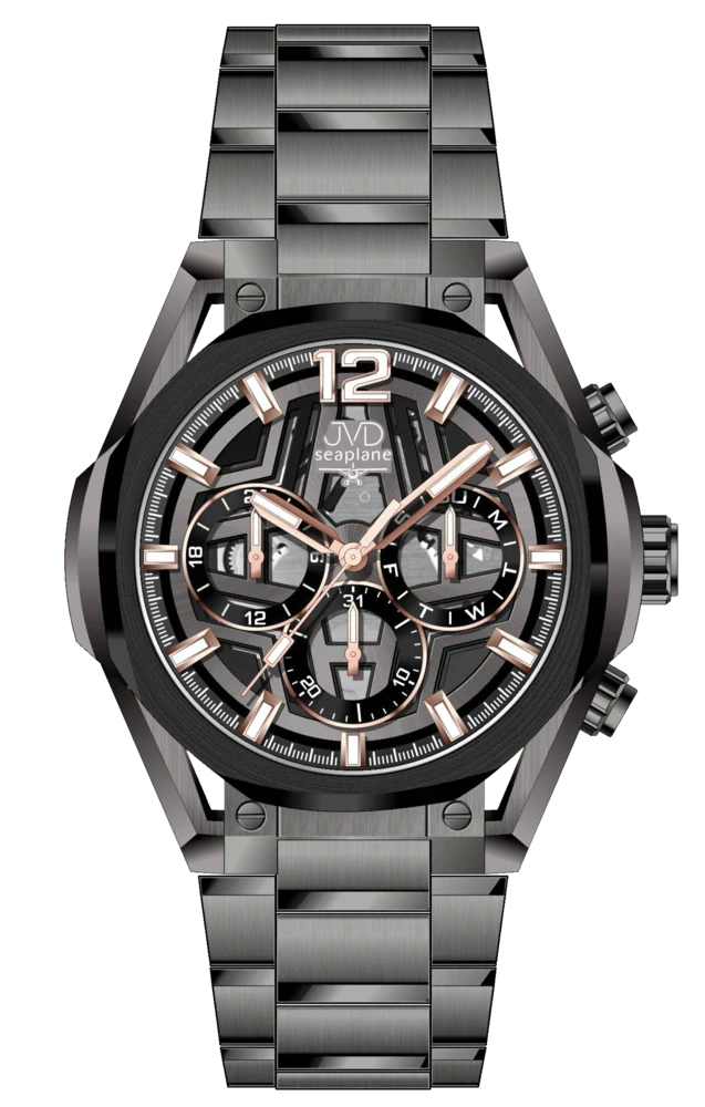 JVD Pánské ocelové vodotěsné ocelové hodinky - chronograf JVD JE1020.3
