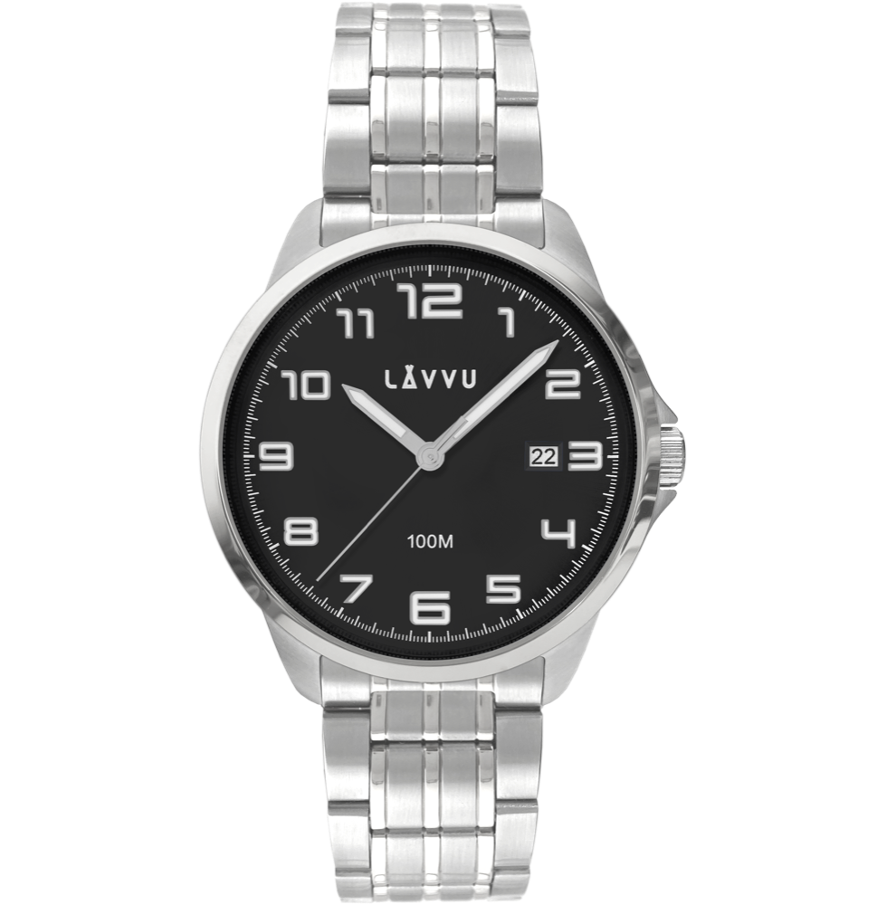 LAVVU Stylové pánské hodinky LAVVU SORENSEN Black LWM0202