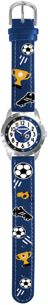 CLOCKODILE Svítící modré chlapecké hodinky FOTBAL CWB0070