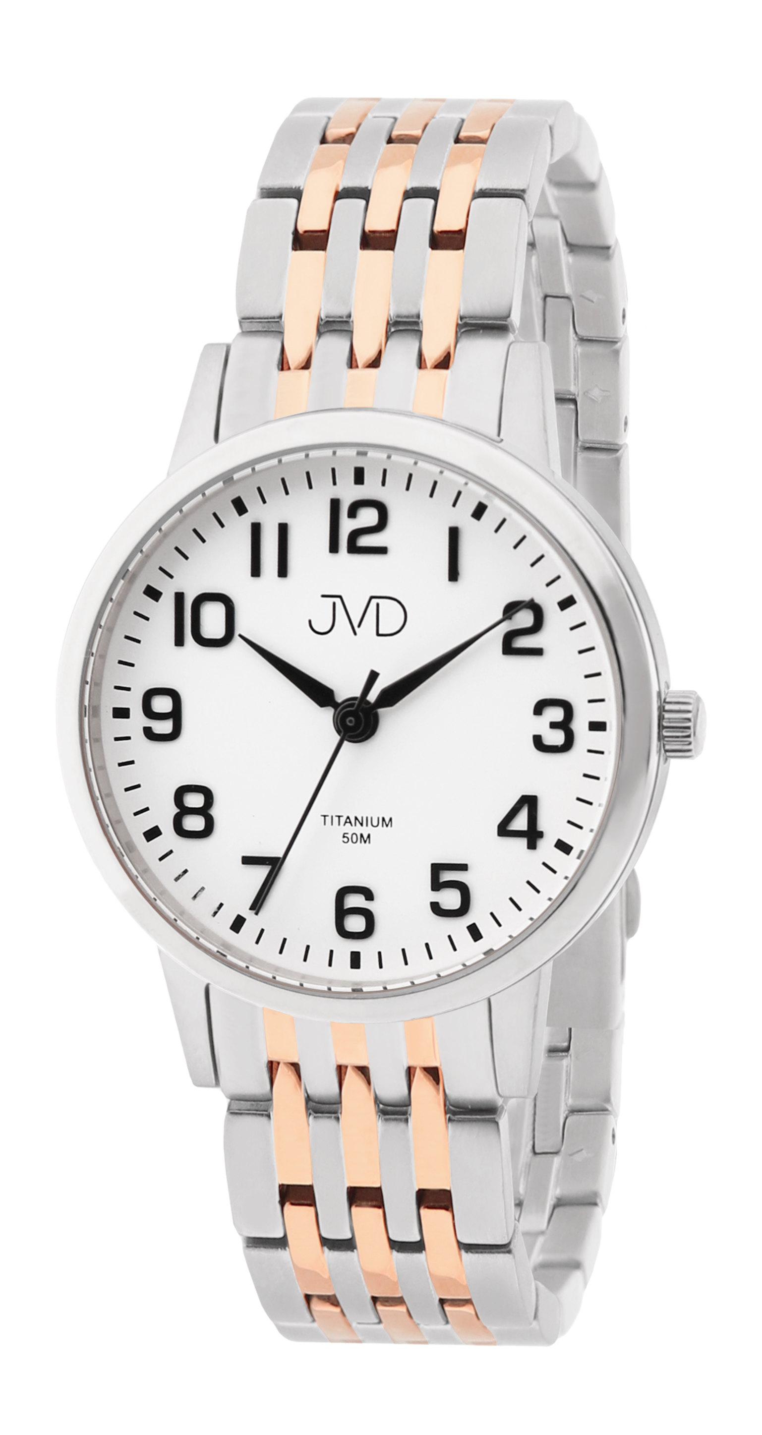 JVD Pánské náramkové rose gold titanové antialergické hodinky JVD JE5001.5