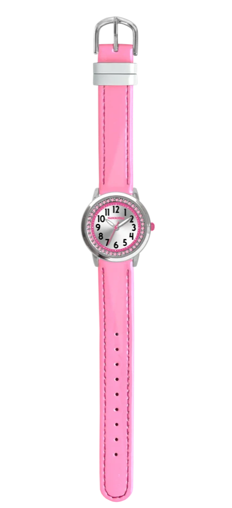 CLOCKODILE Náramkové světle růžové dívčí dětské hodinky s kamínky CWG5234 
