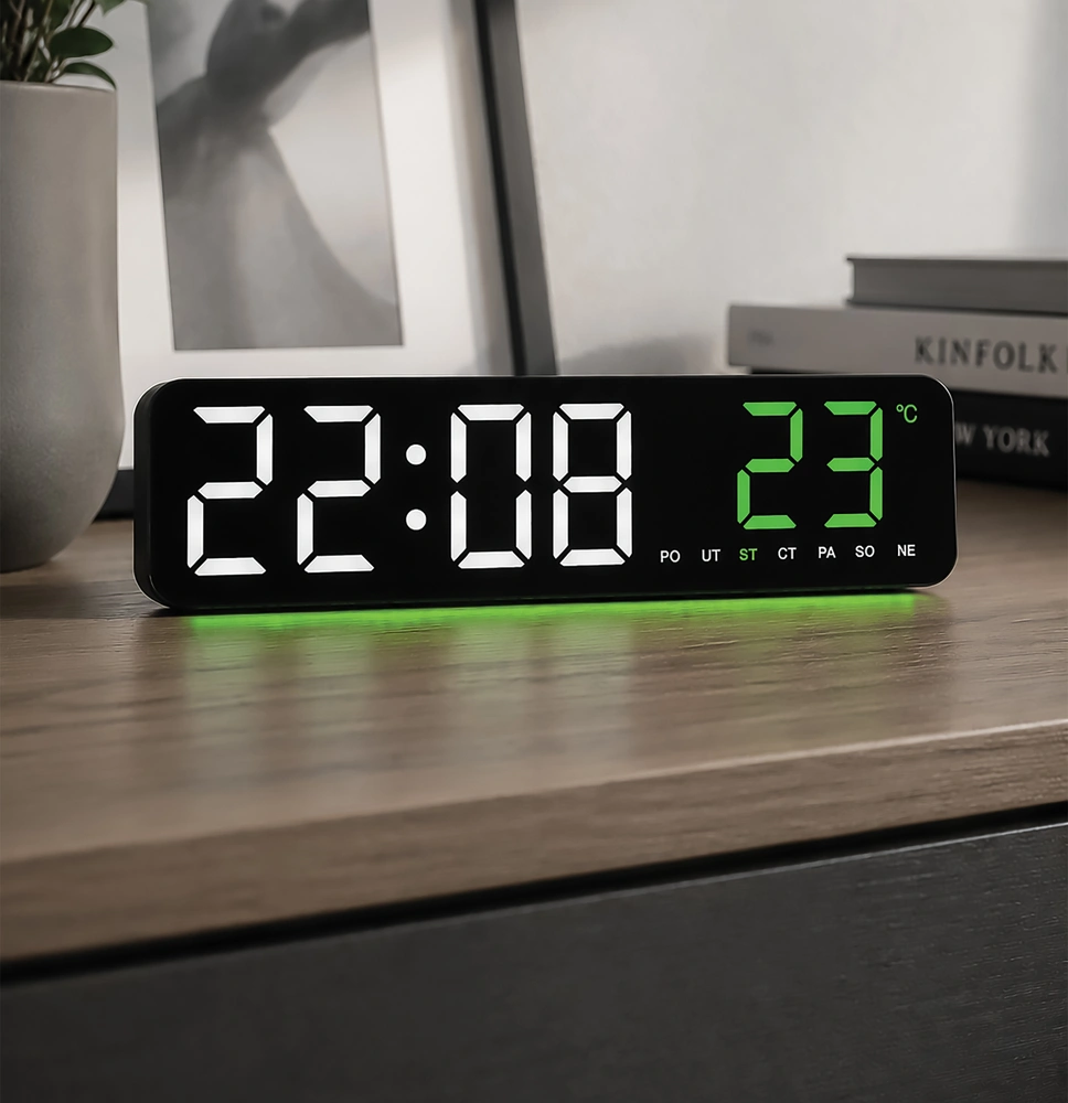 JVD Digitální budík do sítě s teploměrem a angličtinou JVD SB111.4