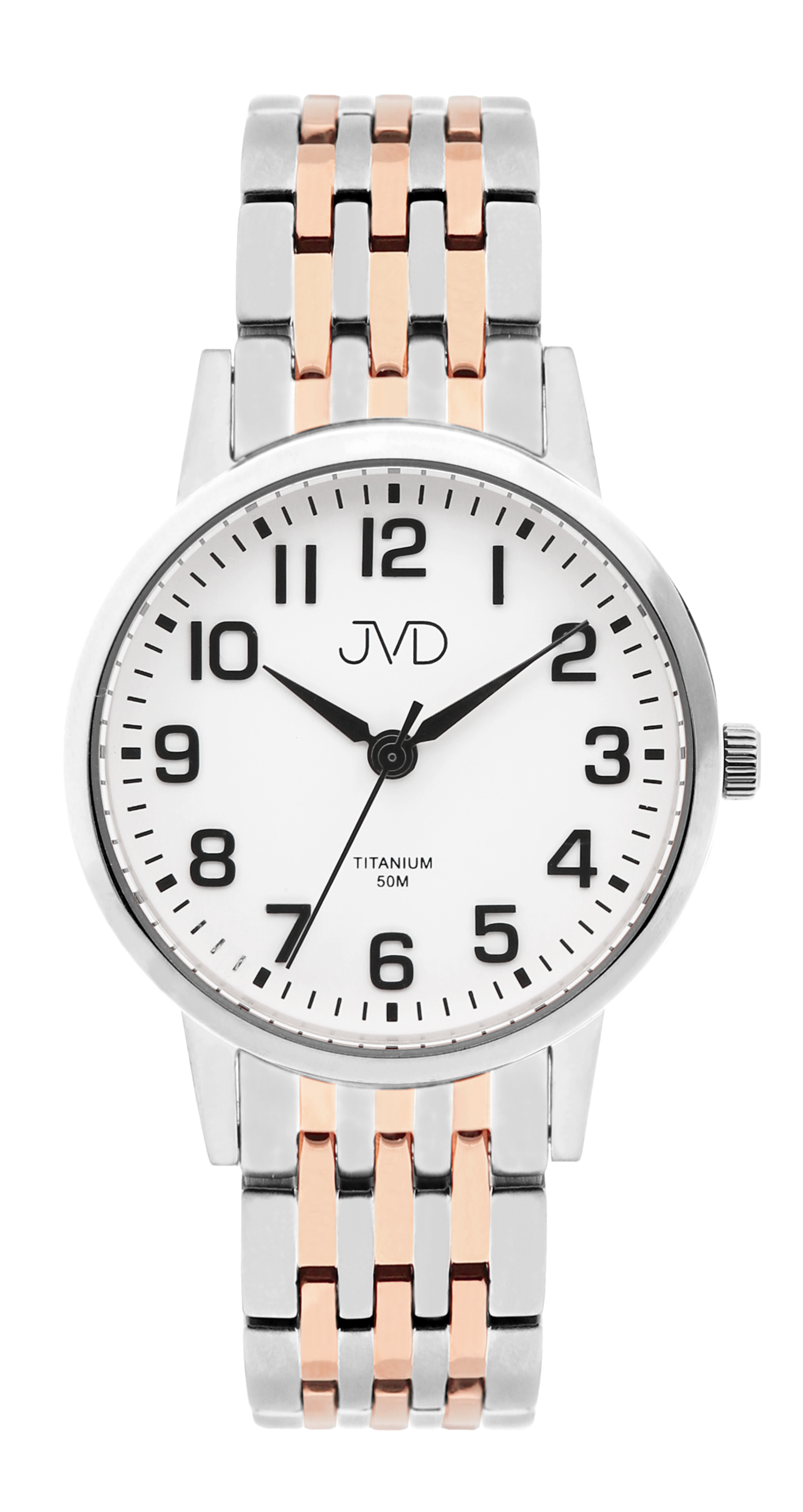 JVD Pánské náramkové rose gold titanové antialergické hodinky JVD JE5001.5