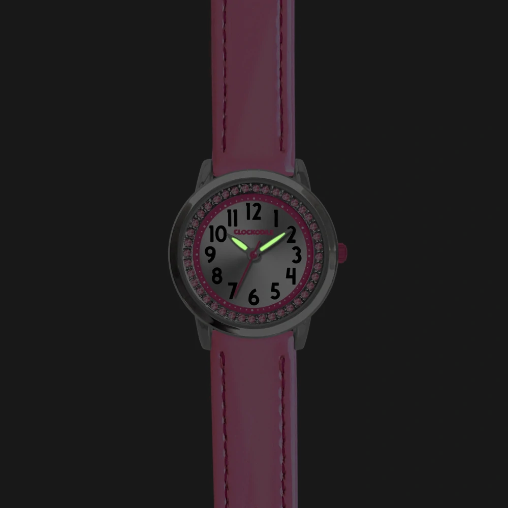 CLOCKODILE Náramkové světle růžové dívčí dětské hodinky s kamínky CWG5234 