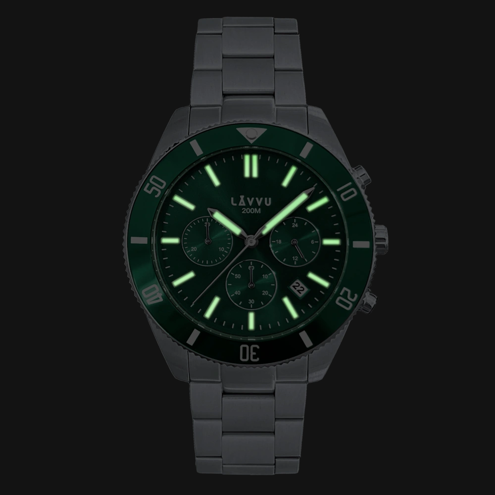 LAVVU Pánské hodinky Chronograph BRENNING s vodotěsností 200M LWM0342
