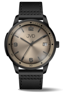 JVD Pánské voděodolné ocelové hodinky s zlatým řemínkem JVD JC417.4