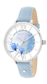SUNDAY ROSE Dámské luxusní designové hodinky SUNDAY ROSE Raindrops Leather SUN-E12
