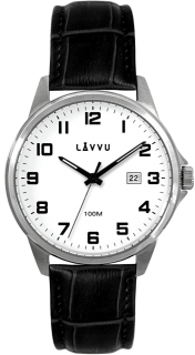 LAVVU Stříbrno-černé pánské hodinky ÖREBRO LWM0240