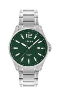 LAVVU Pánské hodinky se safírovým sklem NORDKAPP Green LWM0167