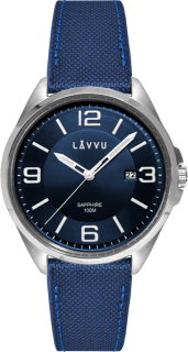 LAVVU Pánské hodinky se safírovým sklem HERNING Blue LWM0100