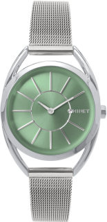 MINET Stříbrné dámské hodinky ICON GREEN MESH MWL5223