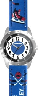 CLOCKODILE Dětské svítící modré chlapecké hodinky HOKEJ CWB0111