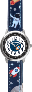 CLOCKODILE Svítící tmavě modré chlapecké VESMÍR CWB0130