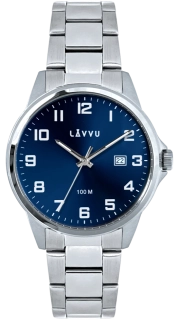 LAVVU Náramkové stylové pánské hodinky HAMRE Blue 100M LWM0280