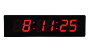 JVD Digitální černé nástěnné hodiny s LED podsvícením červené číslice JVD DH4813.1