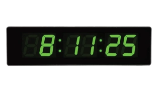 JVD Digitální černé nástěnné hodiny s LED podsvícením zelené číslice JVD DH4813.2