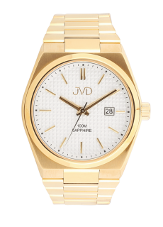 JVD Pánské vodotěsné ocelové pozlacené hodinky JVD J1133.1 se safírovým sklem