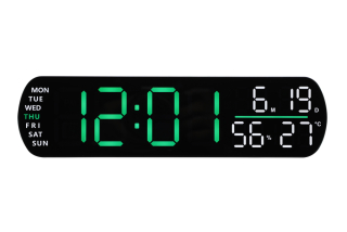 JVD Digitální moderní budík do el. sítě JVD SB5512.2 se zelenými LED číslicemi