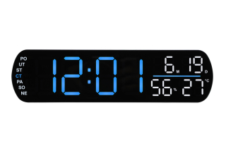 JVD Digitální moderní budík do el. sítě JVD SB5512.3 s modrými LED číslicemi