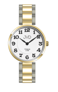 JVD Dámské luxusní zlacené titanové hodinky JVD J5033.3