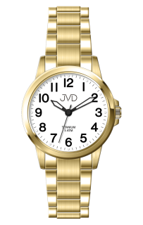 JVD Dámské luxusní zlacené titanové hodinky JVD J5035.3