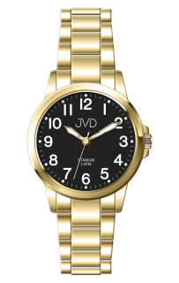 JVD Dámské luxusní zlacené titanové hodinky JVD J5035.4