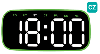 JVD Digitální budík do sítě s LED podsvícením a češtinou JVD SB112.3