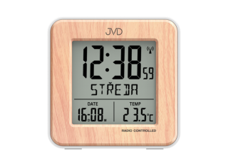 JVD Digitální rádiem řízený budík v imitaci dřeva s češtinou JVD RB9351.2