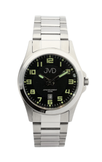 Vodotěsné náramkové pánské hodinky JVD steel J1041.17 - 10ATM s luminiscenčním číselníkem