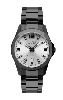 Černé vodotěsné náramkové pánské hodinky JVD steel J1041.23 - 10ATM